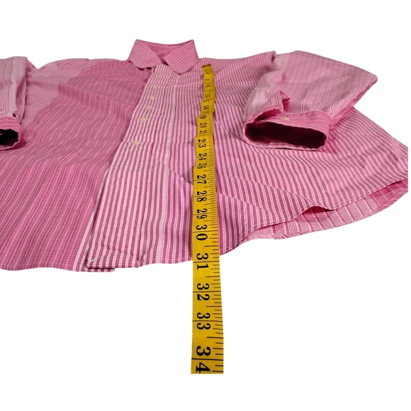 Ralph Lauren Pink and White Plaid Casual Button Down Shirt with Logo, 15 1/2 M - Picture 5 of 9